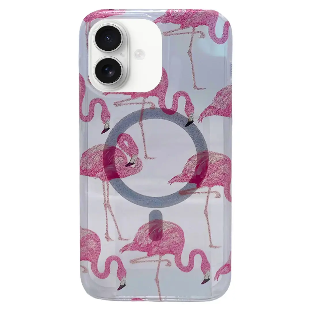 iPhone 16 Designed Case MagSafe Flamingo